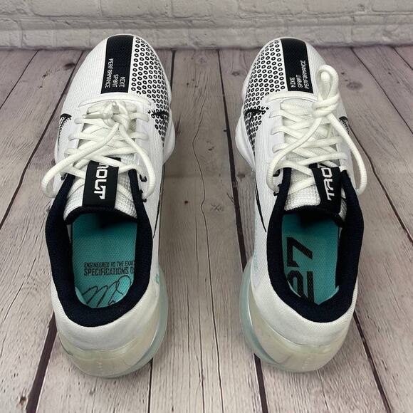 Nike Force Zoom Trout 7 Pro Metal White Baseball Cleats Mens Sz 7 (CQ7224-101) - Picture 8 of 11